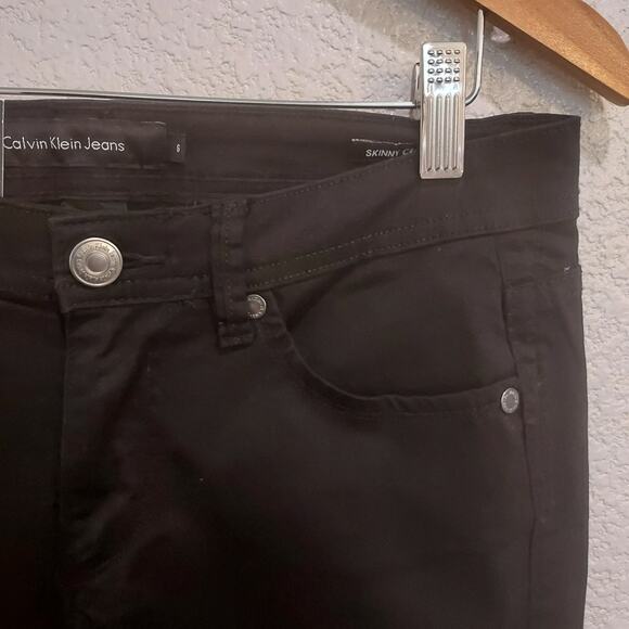 NEW Calvin Klein Black Power Stretch Skinny Crop Pants Size 6 - Picture 5 of 10